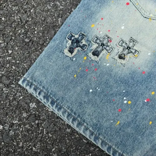 Replica Chrome Hearts Jeans For Men #1473318 $60.00 USD for Wholesale