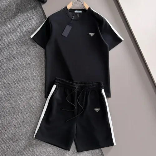Wholesale Prada Tracksuits Short Sleeved For Men #1473659 $64.00 USD, Wholesale Quality Replica Prada Tracksuits