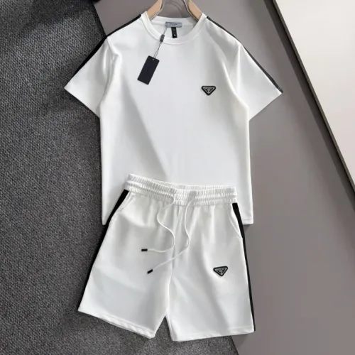 Wholesale Prada Tracksuits Short Sleeved For Men #1473660 $64.00 USD, Wholesale Quality Replica Prada Tracksuits