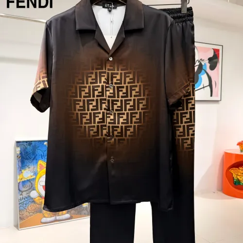 Wholesale Fendi Tracksuits Short Sleeved For Men #1473667 $85.00 USD, Wholesale Quality Replica Fendi Tracksuits