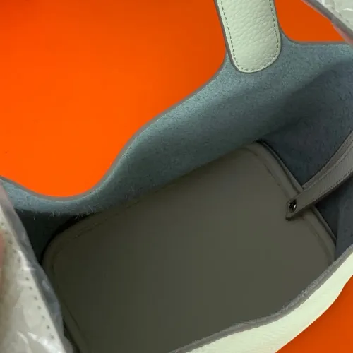 Replica Hermes AAA Quality Handbags In Silver For Women #1473709 $92.00 USD for Wholesale