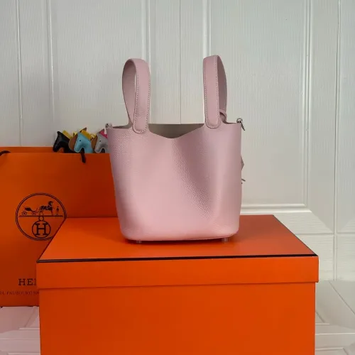 Replica Hermes AAA Quality Handbags In Silver For Women #1473741 $92.00 USD for Wholesale