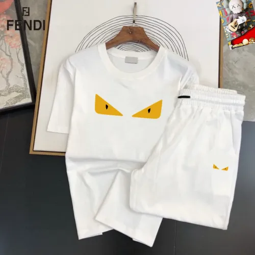 Wholesale Fendi Tracksuits Short Sleeved For Men #1473932 $48.00 USD, Wholesale Quality Replica Fendi Tracksuits