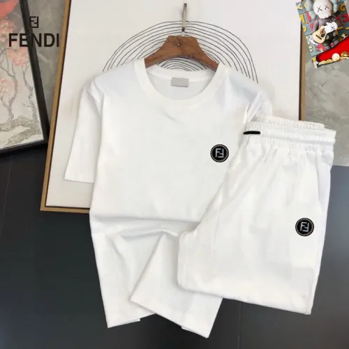 Wholesale Fendi Tracksuits Short Sleeved For Men #1473970 $48.00 USD, Wholesale Quality Replica Fendi Tracksuits