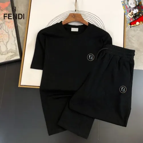 Wholesale Fendi Tracksuits Short Sleeved For Men #1473971 $48.00 USD, Wholesale Quality Replica Fendi Tracksuits