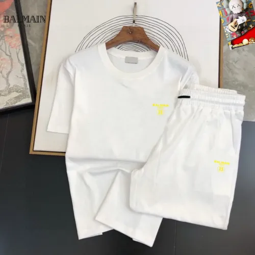 Wholesale Balmain Tracksuits Short Sleeved For Men #1473974 $48.00 USD, Wholesale Quality Replica Balmain Tracksuits