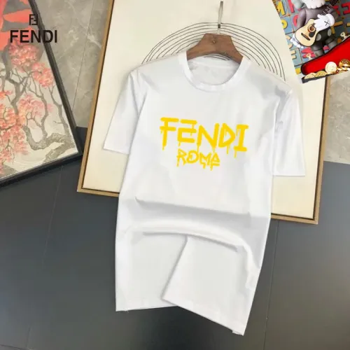 Wholesale Fendi T-Shirts Short Sleeved For Unisex #1474006 $25.00 USD, Wholesale Quality Replica Fendi T-Shirts