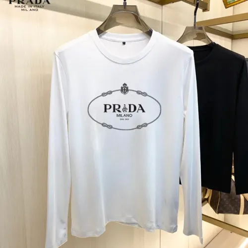 Wholesale Prada T-Shirts Long Sleeved For Unisex #1474120 $34.00 USD, Wholesale Quality Replica Prada T-Shirts