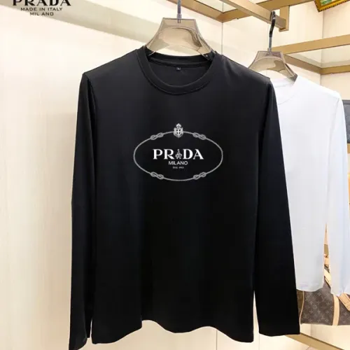 Wholesale Prada T-Shirts Long Sleeved For Unisex #1474121 $34.00 USD, Wholesale Quality Replica Prada T-Shirts