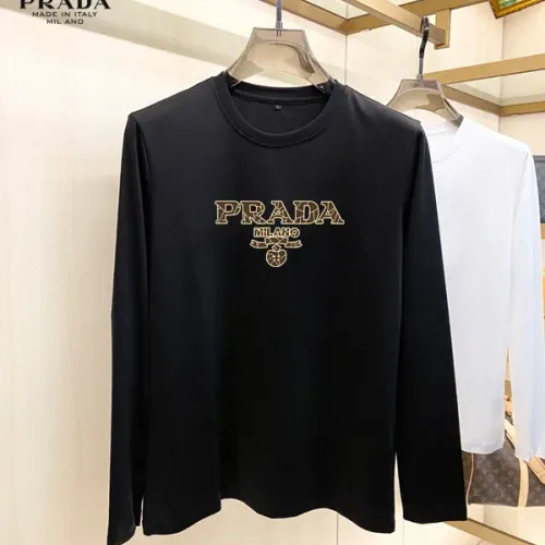 Wholesale Prada T-Shirts Long Sleeved For Unisex #1474129 $34.00 USD, Wholesale Quality Replica Prada T-Shirts