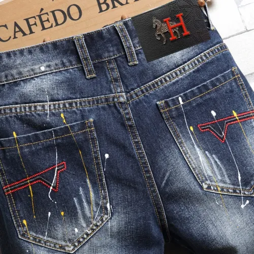 Replica Hermes Jeans For Men #1474194 $40.00 USD for Wholesale
