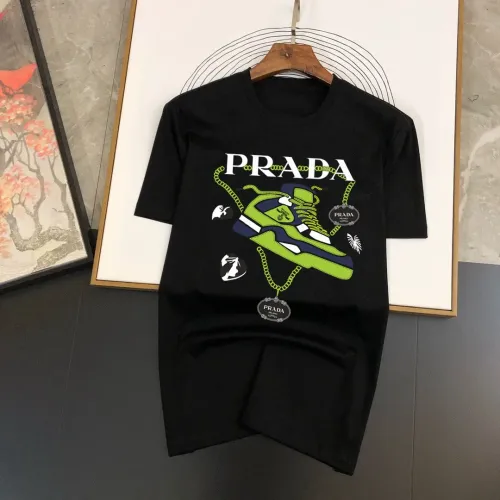 Wholesale Prada T-Shirts Short Sleeved For Men #1474493 $40.00 USD, Wholesale Quality Replica Prada T-Shirts