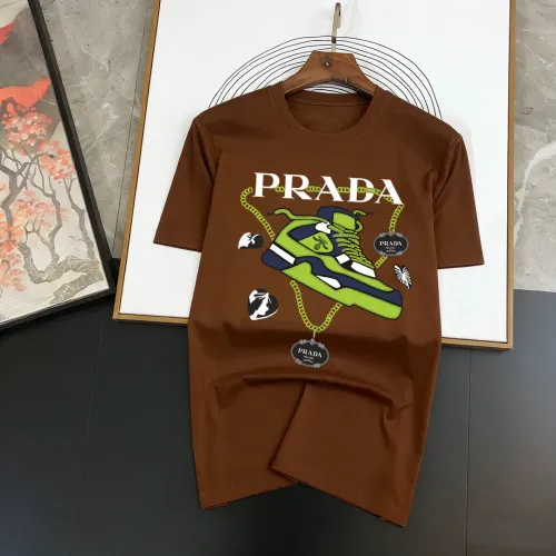 Wholesale Prada T-Shirts Short Sleeved For Men #1474495 $40.00 USD, Wholesale Quality Replica Prada T-Shirts