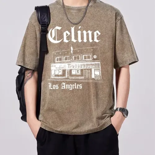 Wholesale Celine T-Shirts Short Sleeved For Unisex #1474706 $45.00 USD, Wholesale Quality Replica Celine T-Shirts