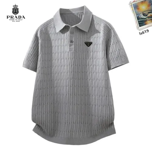 Wholesale Prada T-Shirts Short Sleeved For Men #1474821 $42.00 USD, Wholesale Quality Replica Prada T-Shirts