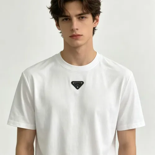 Wholesale Prada T-Shirts Short Sleeved For Men #1475105 $32.00 USD, Wholesale Quality Replica Prada T-Shirts
