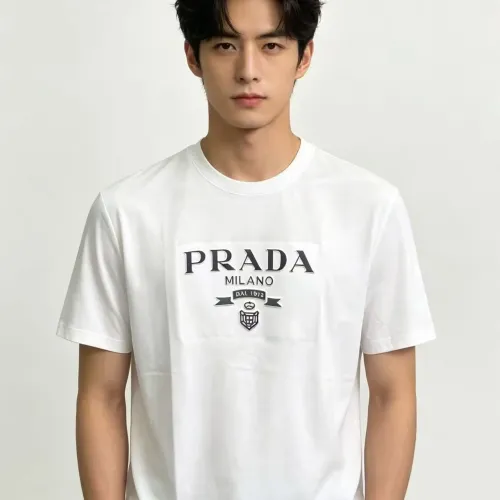 Wholesale Prada T-Shirts Short Sleeved For Men #1475108 $32.00 USD, Wholesale Quality Replica Prada T-Shirts