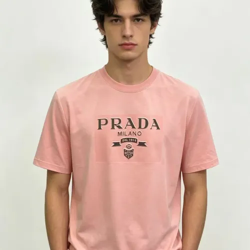 Wholesale Prada T-Shirts Short Sleeved For Men #1475109 $32.00 USD, Wholesale Quality Replica Prada T-Shirts