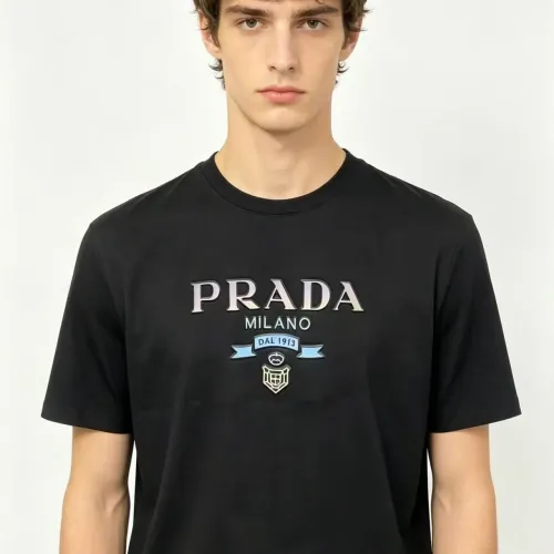 Wholesale Prada T-Shirts Short Sleeved For Men #1475112 $32.00 USD, Wholesale Quality Replica Prada T-Shirts