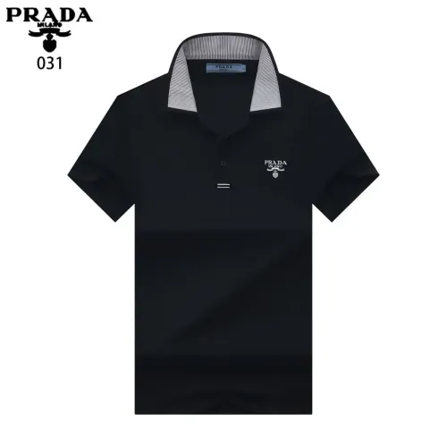 Wholesale Prada T-Shirts Short Sleeved For Men #1475177 $32.00 USD, Wholesale Quality Replica Prada T-Shirts
