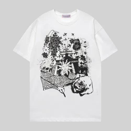 Wholesale Alexander McQueen T-shirts Short Sleeved For Unisex #1475422 $32.00 USD, Wholesale Quality Replica Alexander McQueen T-shirts