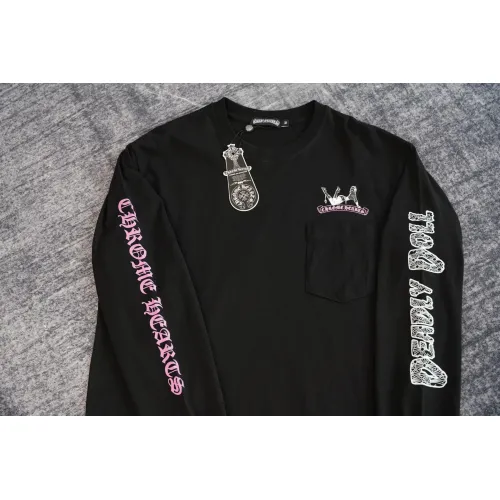 Replica Chrome Hearts T-Shirts Long Sleeved For Unisex #1475574 $48.00 USD for Wholesale