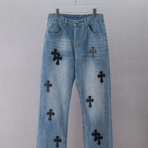 Wholesale Chrome Hearts Jeans For Men #1475668 $52.00 USD, Wholesale Quality Replica Chrome Hearts Jeans