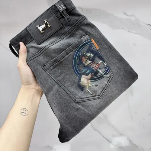 Wholesale Hermes Jeans For Men #1475890 $80.00 USD, Wholesale Quality Replica Hermes Jeans
