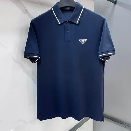 Wholesale Prada T-Shirts Short Sleeved For Men #1475900 $80.00 USD, Wholesale Quality Replica Prada T-Shirts