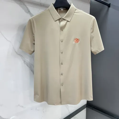 Wholesale Hermes Shirts Short Sleeved For Men #1476004 $76.00 USD, Wholesale Quality Replica Hermes Shirts