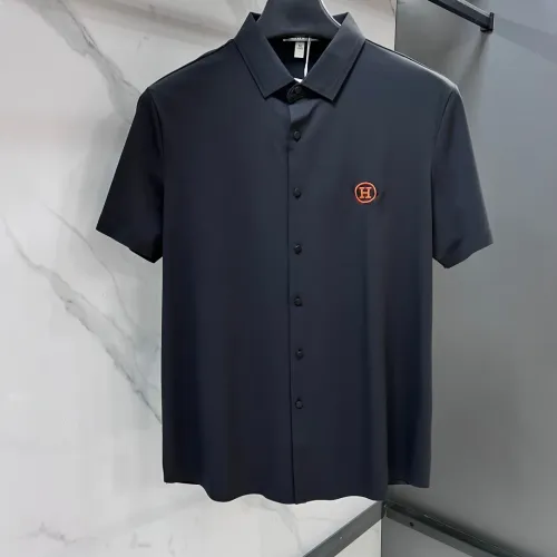 Wholesale Hermes Shirts Short Sleeved For Men #1476007 $76.00 USD, Wholesale Quality Replica Hermes Shirts