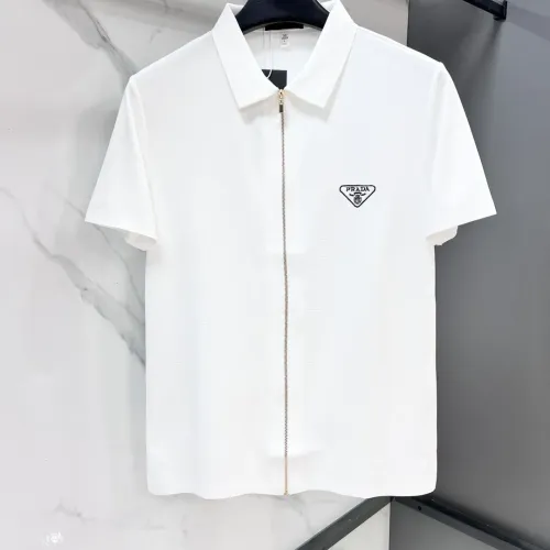 Wholesale Prada Shirts Short Sleeved For Men #1476008 $76.00 USD, Wholesale Quality Replica Prada Shirts