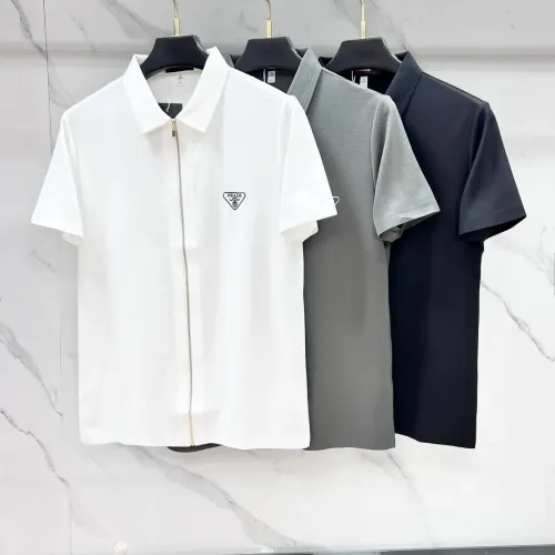 Replica Prada Shirts Short Sleeved For Men #1476009 $76.00 USD for Wholesale