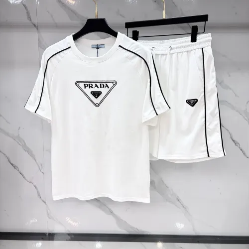 Wholesale Prada Tracksuits Short Sleeved For Men #1476055 $112.00 USD, Wholesale Quality Replica Prada Tracksuits