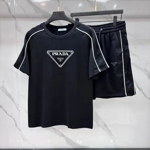 Wholesale Prada Tracksuits Short Sleeved For Men #1476056 $112.00 USD, Wholesale Quality Replica Prada Tracksuits