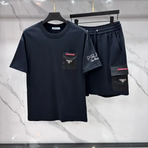 Wholesale Prada Tracksuits Short Sleeved For Men #1476057 $112.00 USD, Wholesale Quality Replica Prada Tracksuits