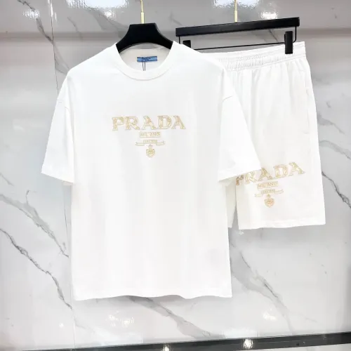 Wholesale Prada Tracksuits Short Sleeved For Men #1476091 $108.00 USD, Wholesale Quality Replica Prada Tracksuits
