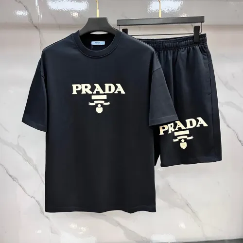 Wholesale Prada Tracksuits Short Sleeved For Men #1476092 $108.00 USD, Wholesale Quality Replica Prada Tracksuits