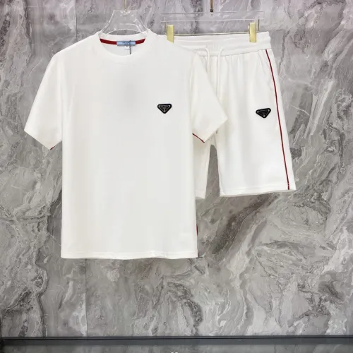 Wholesale Prada Tracksuits Short Sleeved For Men #1476390 $105.00 USD, Wholesale Quality Replica Prada Tracksuits