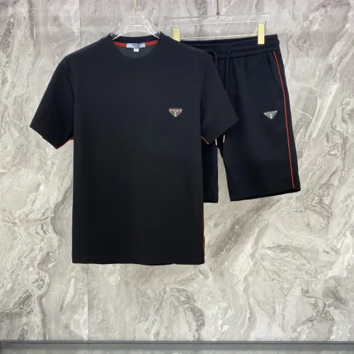 Wholesale Prada Tracksuits Short Sleeved For Men #1476391 $105.00 USD, Wholesale Quality Replica Prada Tracksuits