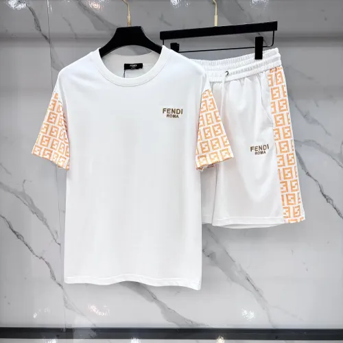 Wholesale Fendi Tracksuits Short Sleeved For Men #1476395 $112.00 USD, Wholesale Quality Replica Fendi Tracksuits