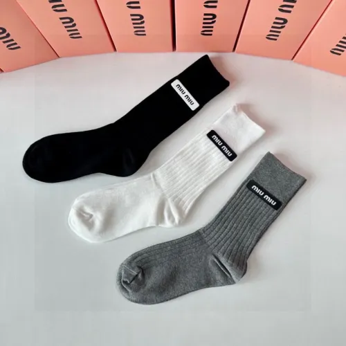 Replica MIU MIU Socks #1476534 $32.00 USD for Wholesale