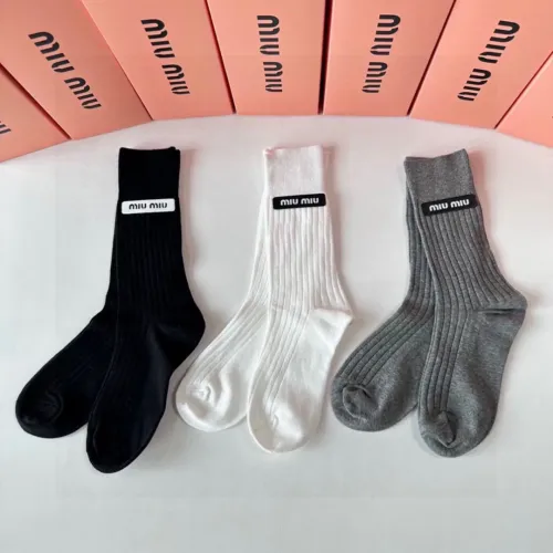 Replica MIU MIU Socks #1476534 $32.00 USD for Wholesale