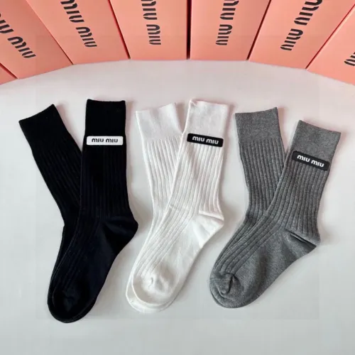 Replica MIU MIU Socks #1476534 $32.00 USD for Wholesale