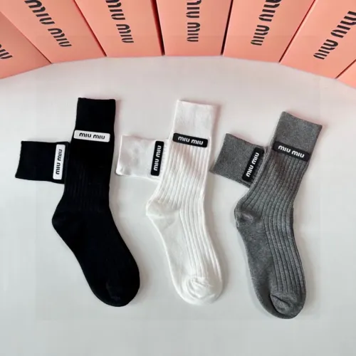 Replica MIU MIU Socks #1476534 $32.00 USD for Wholesale