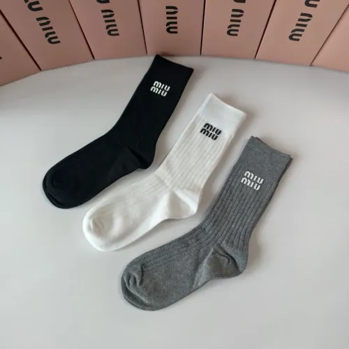 Replica MIU MIU Socks #1476535 $32.00 USD for Wholesale