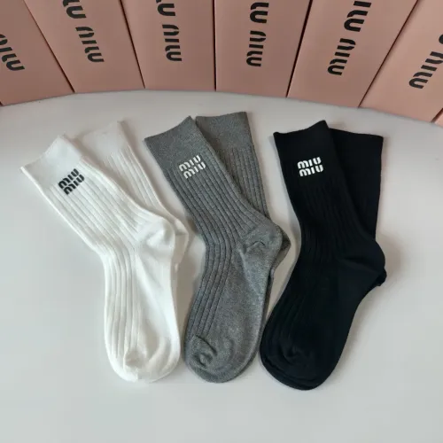 Replica MIU MIU Socks #1476535 $32.00 USD for Wholesale
