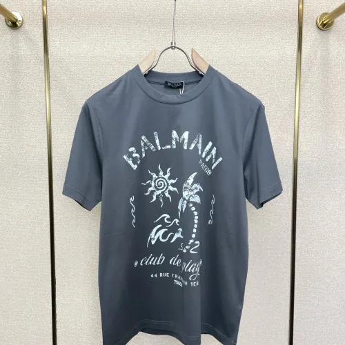 Wholesale Balmain T-Shirts Short Sleeved For Men #1477275 $80.00 USD, Wholesale Quality Replica Balmain T-Shirts
