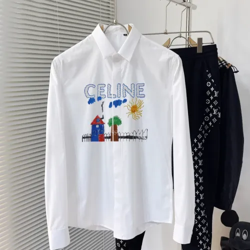 Wholesale Celine Shirts Long Sleeved For Men #1477295 $92.00 USD, Wholesale Quality Replica Celine Shirts
