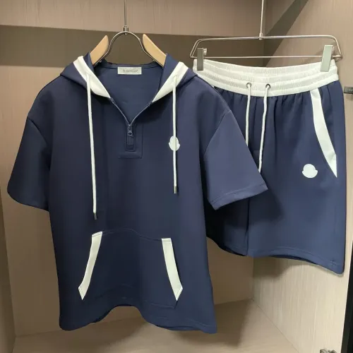 Wholesale Moncler Tracksuits Short Sleeved For Men #1477483 $122.00 USD, Wholesale Quality Replica Moncler Tracksuits